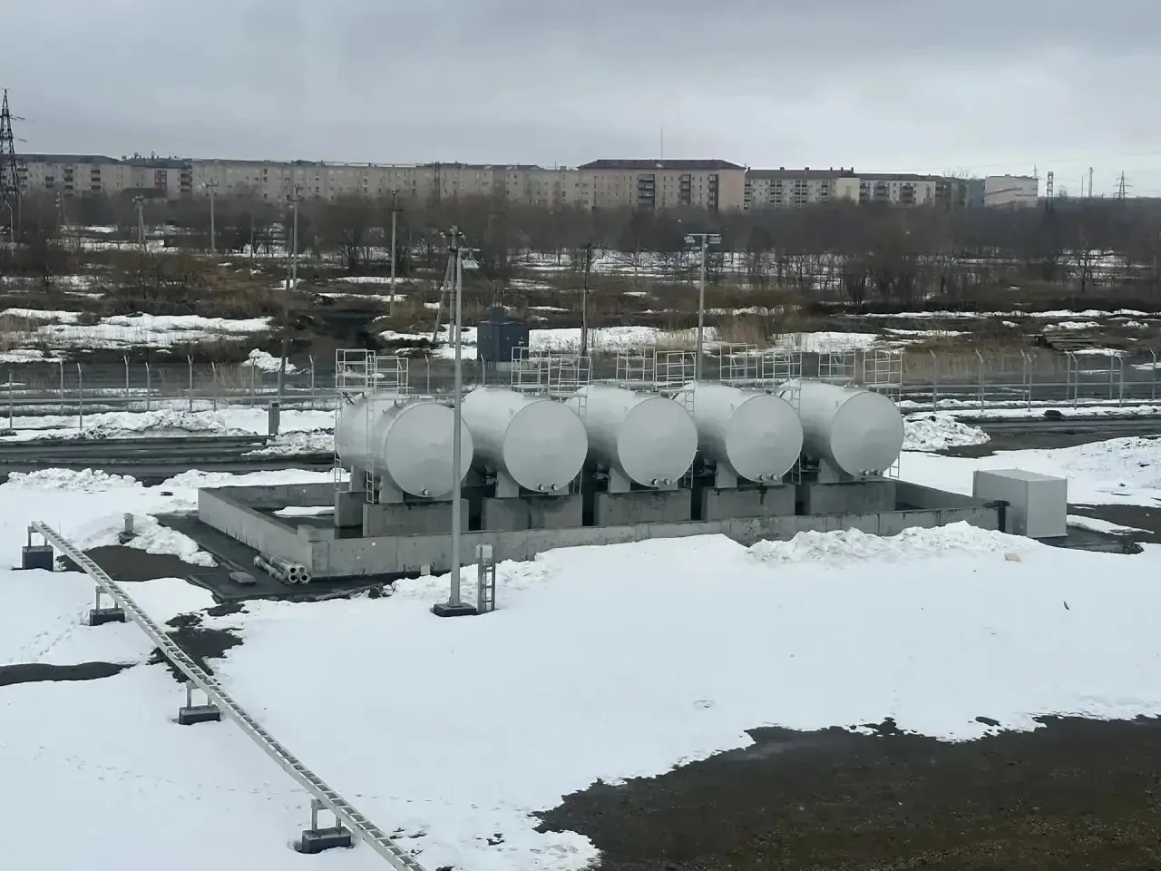 В Поронайске продолжаются работы по строительству трассового измерительного пункта «Сахалин». Объект