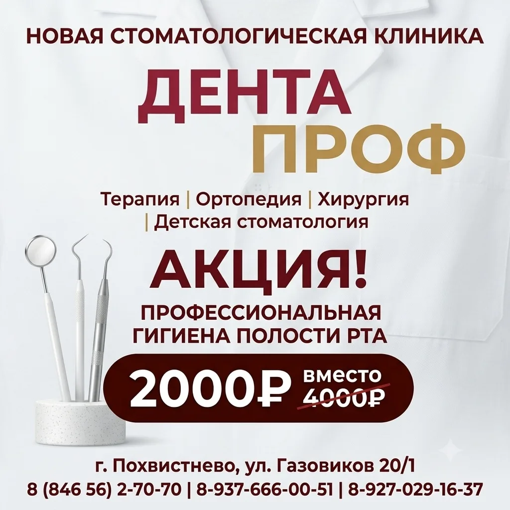 ✨🎉 Долгожданное открытие!

В Похвистнево начала работу новая стоматологическая клиника «Дента Проф»