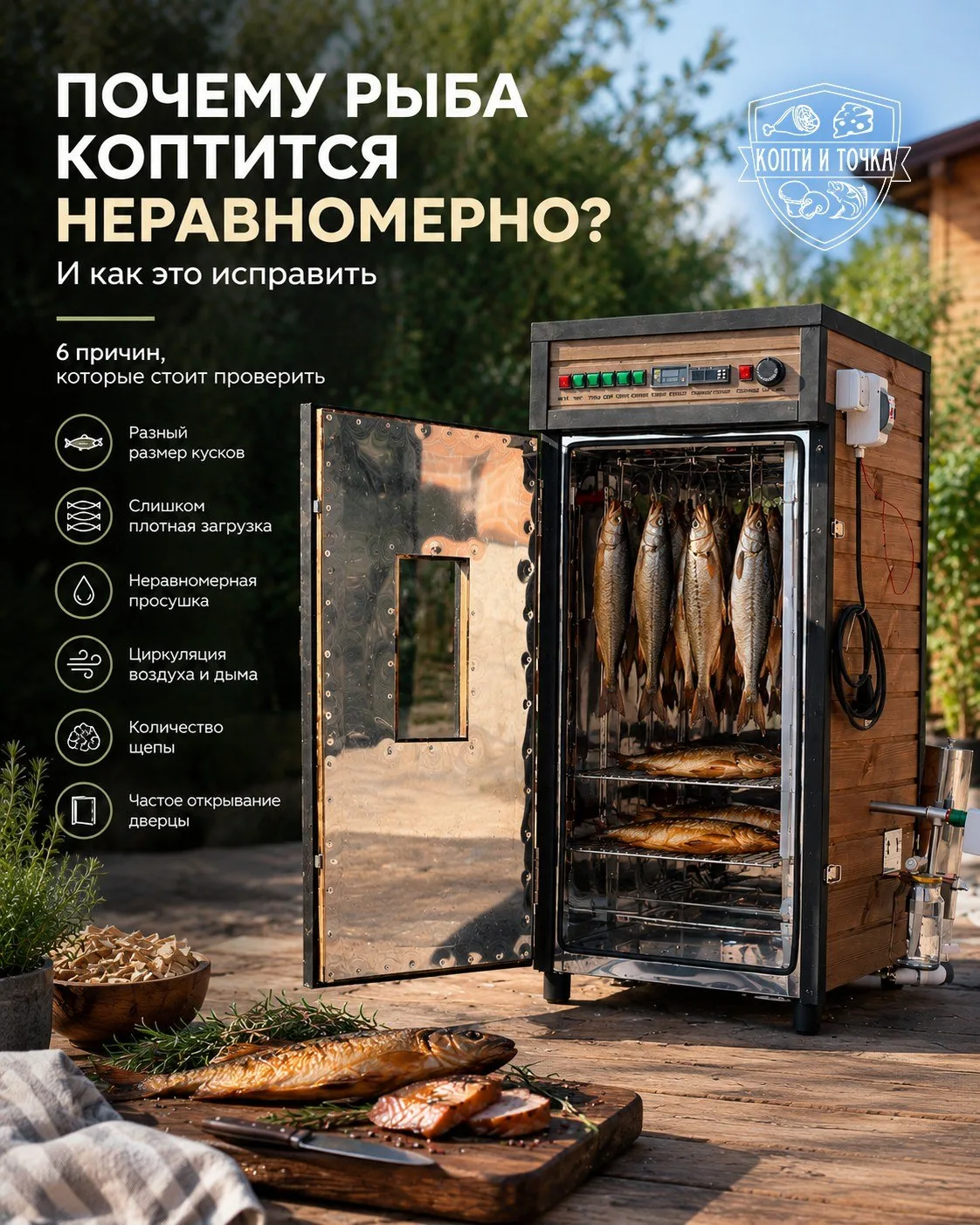 💡 Почему рыба коптится неравномерно и как это исправить
