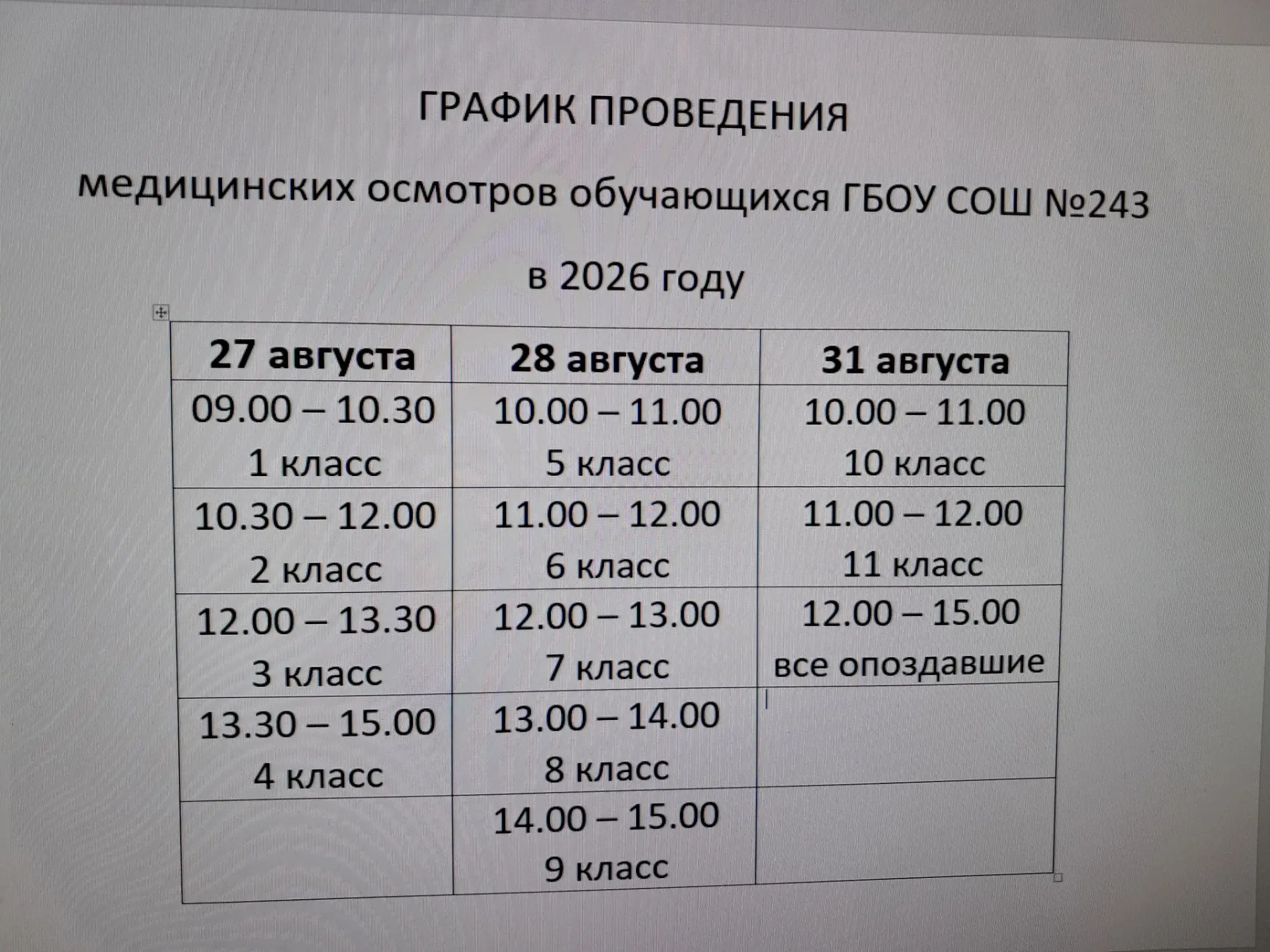 Уважаемые родители и обучающиеся нашей школы!Обратите внимание на график барьерных осмо...