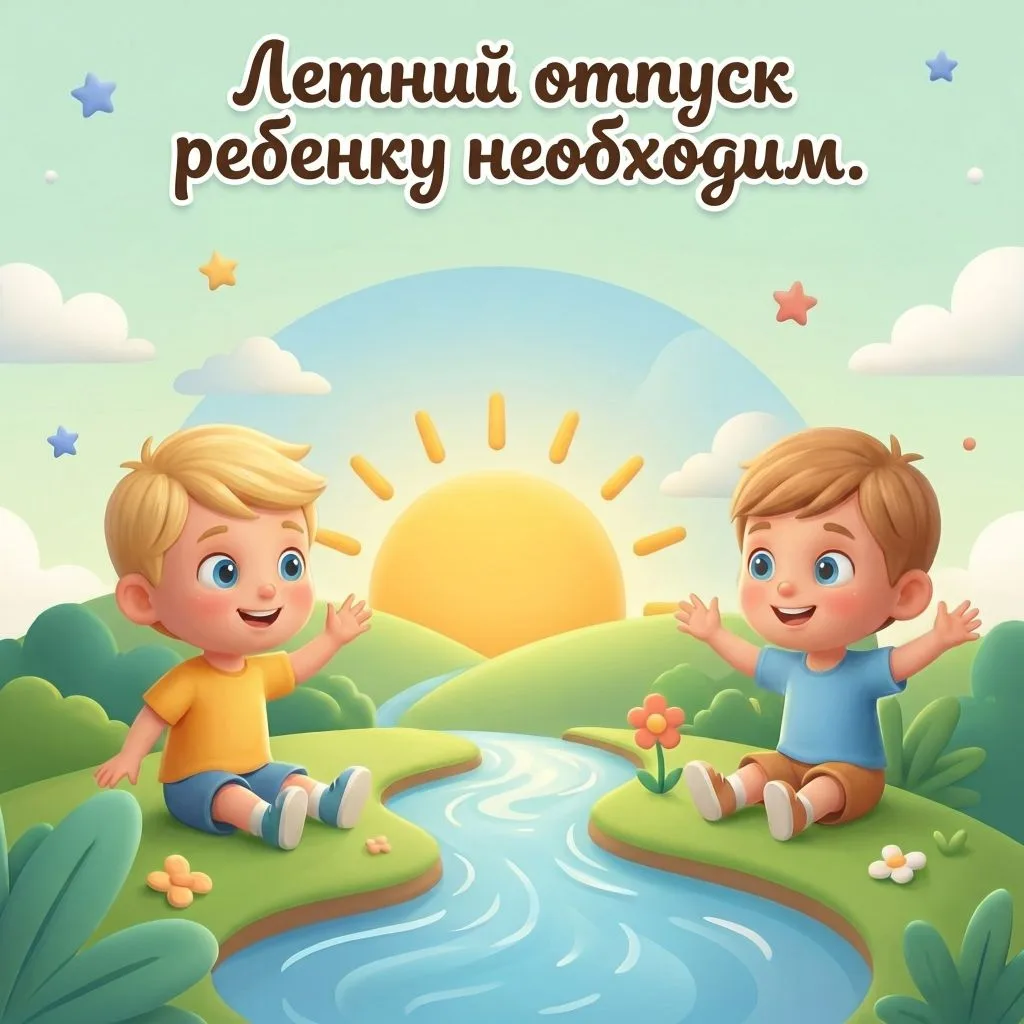 🌞Лето — время для большой перезагрузки Ваших детей. 

😊Многие думают, что в детском саду малыши то