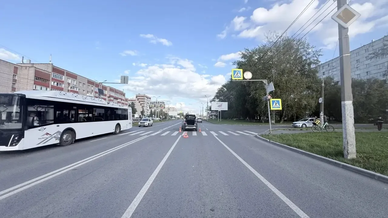 Наезд на пешеходном переходе в Ижевске.