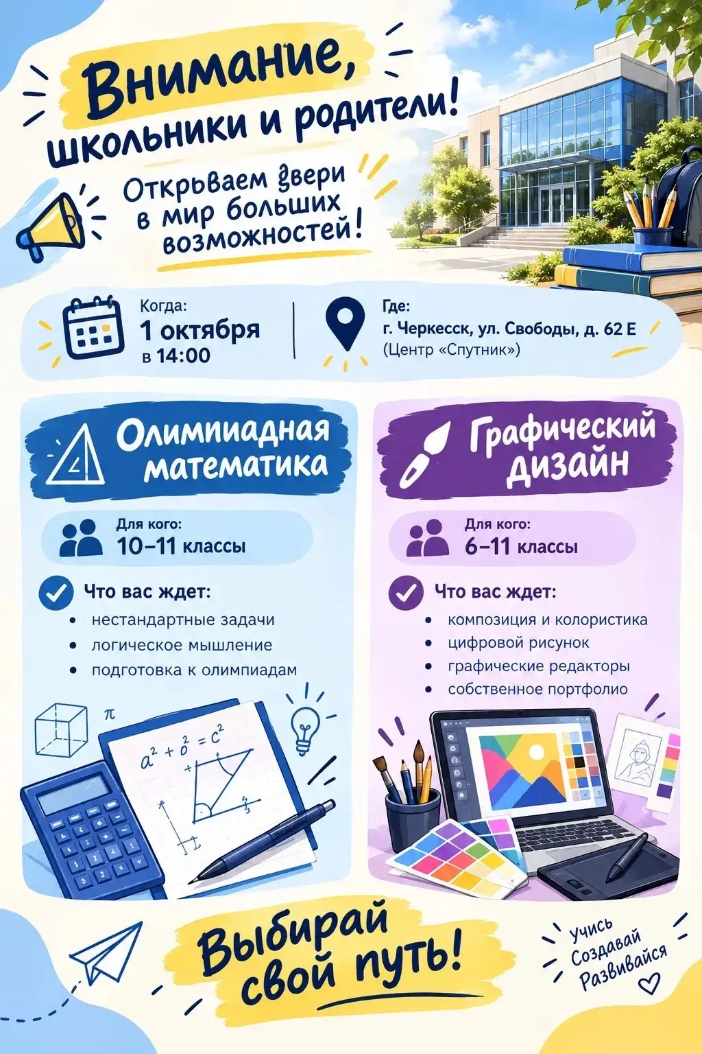 🚀 Внимание, школьники и родители! Открываем двери в мир больших возможностей!