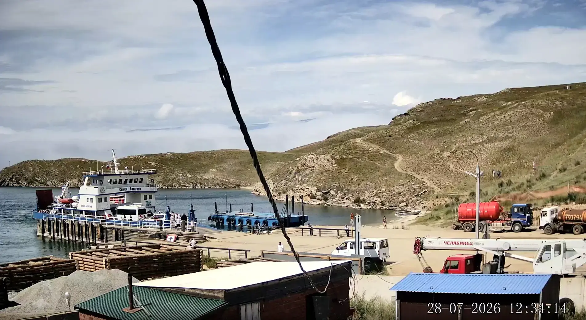 ⚡Судя по видео с онлайн камеры, установленной на паромной переправе в сторону острова Ольхон, въезд 