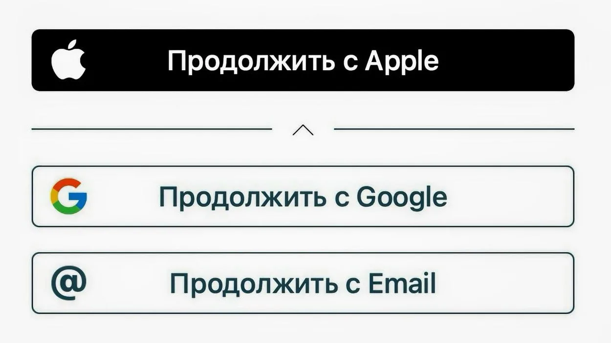 На российские сайты больше нельзя входить с кнопками Google или Apple