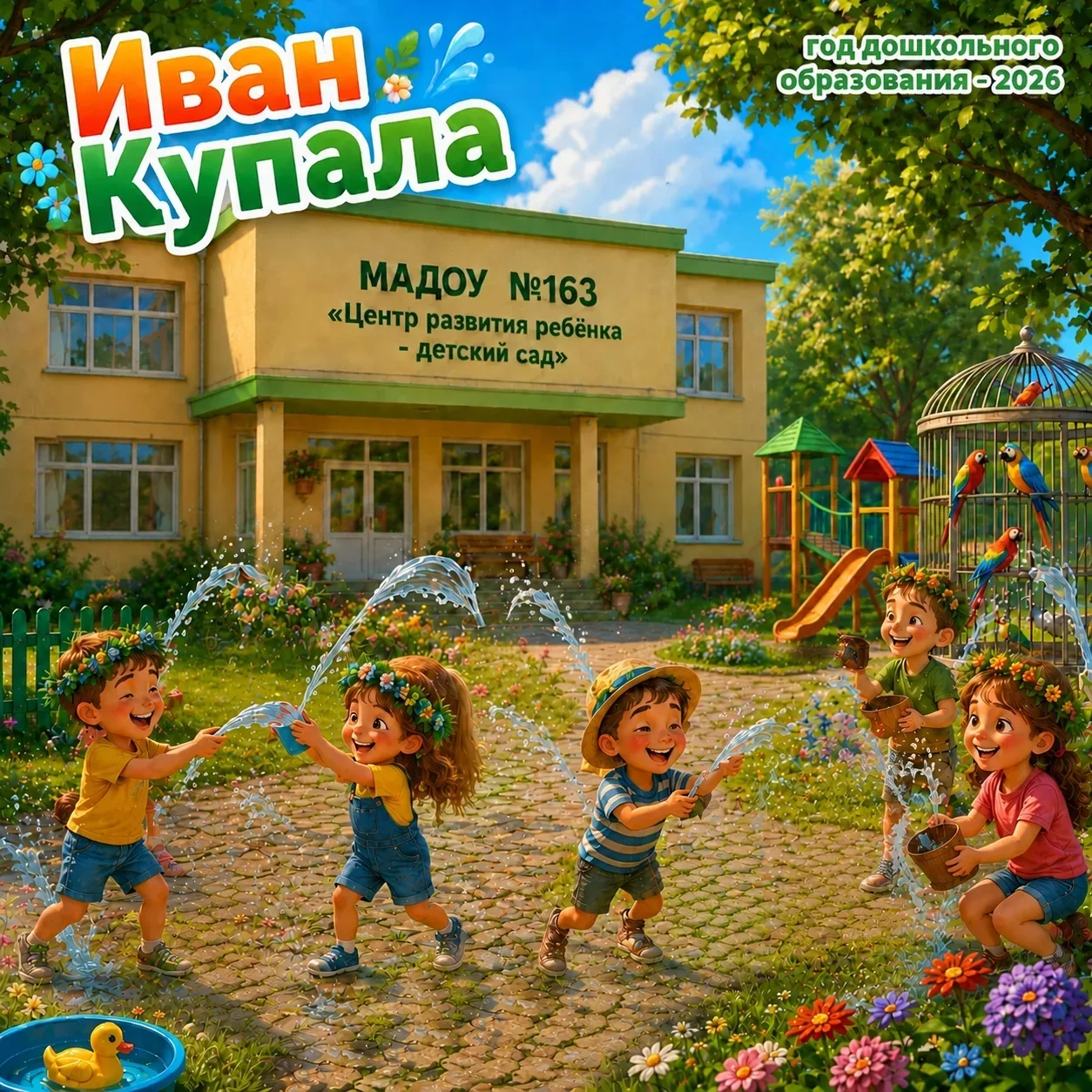 🌿 Иван Купала в средней группе «Карапузы»! 🌿