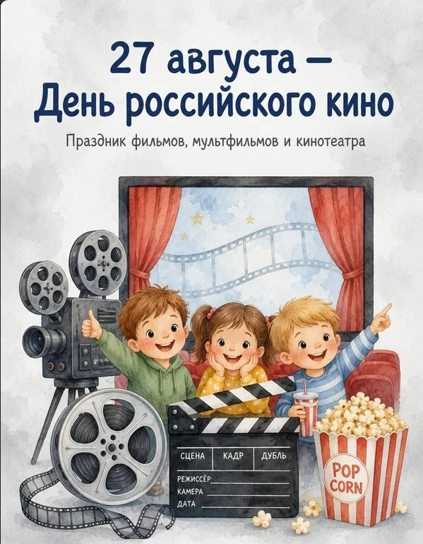 Друзья, уже совсем скоро  мы будем отмечать День российского кино