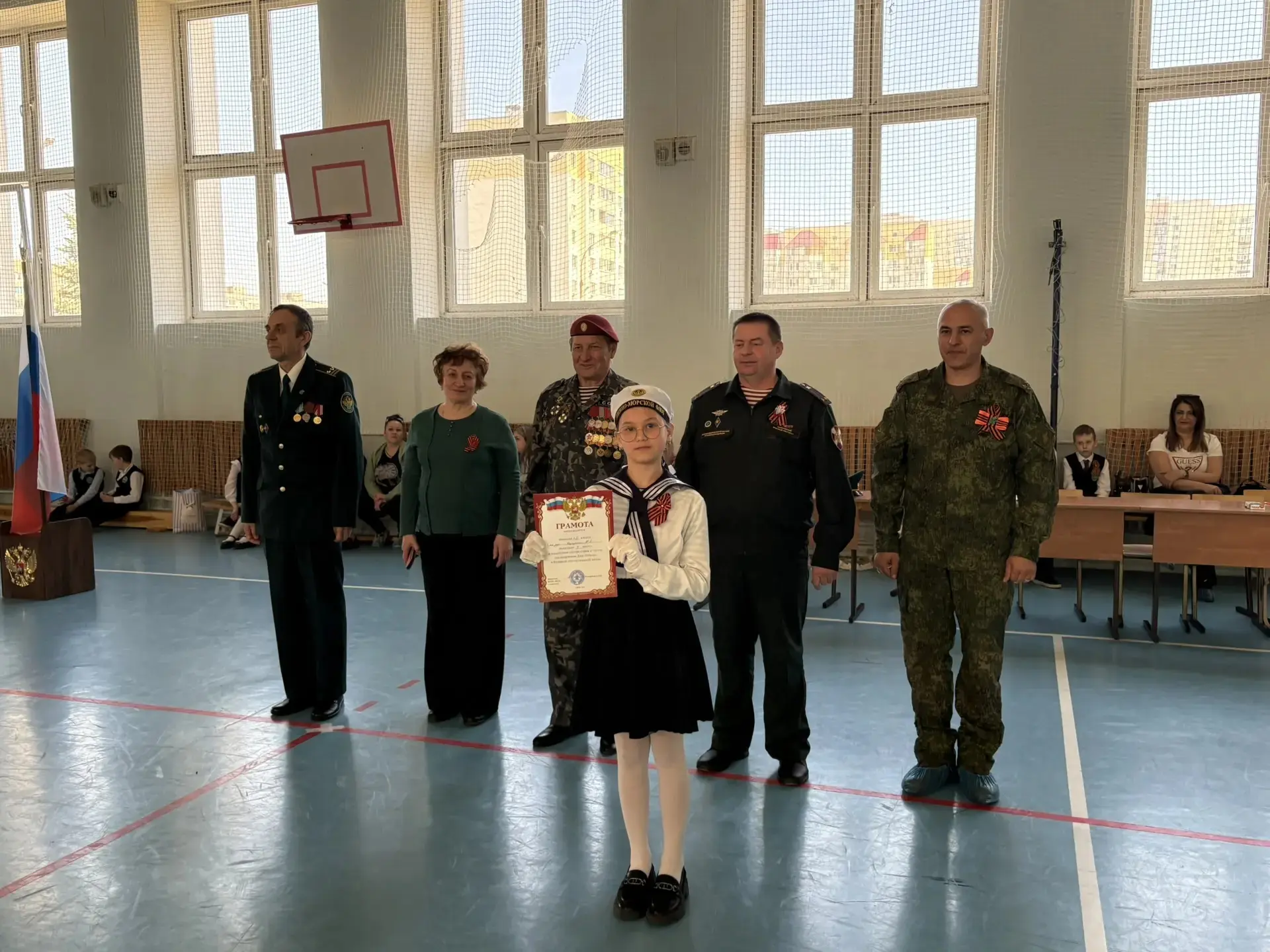 5 мая в преддверии празднования Дня Победы в лицее состоялся смотр-конкурс строя и песни среди учащи