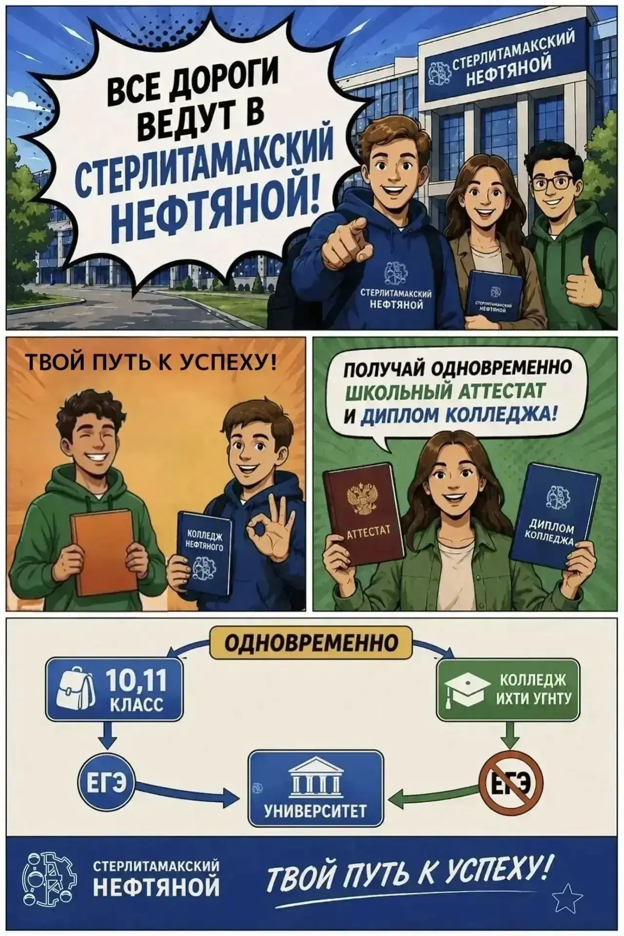 Учись одновременно и в школе, и в колледже.