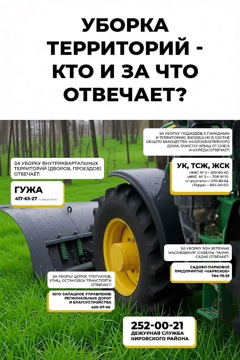 Уборка территорий – кто и за что отвечает?
Расскажем вам об организациях, которые следят за чистотой