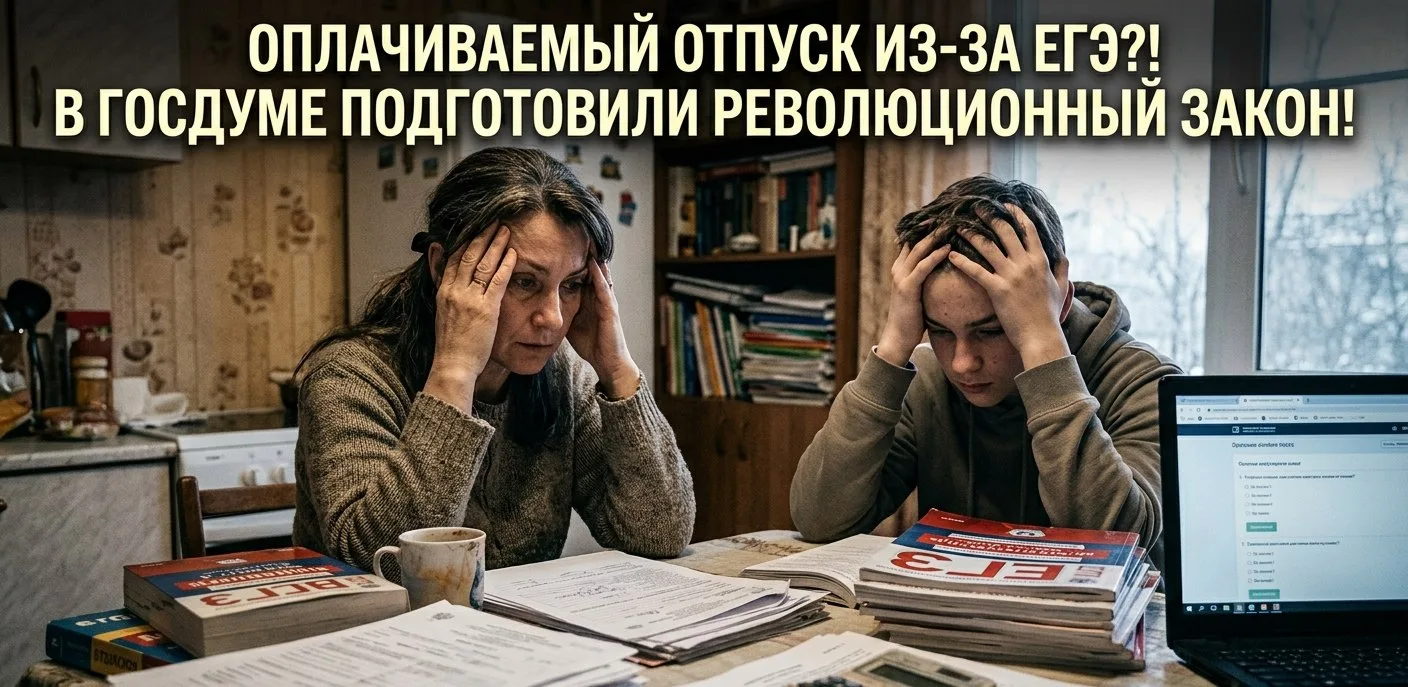 🔥 ОПЛАЧИВАЕМЫЙ ОТПУСК ИЗ-ЗА ЕГЭ?! В Госдуме подготовили новый закон! 🔥