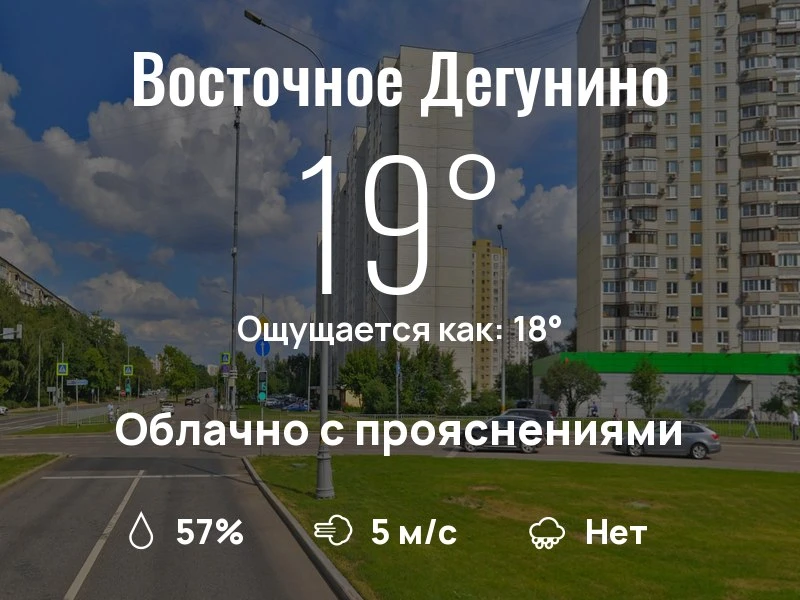 Что с погодой в Восточном Дегунине?