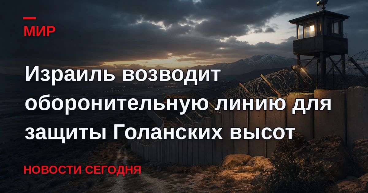 Израильские власти ведут строительство оборонительного рубежа, который помог бы удержат...