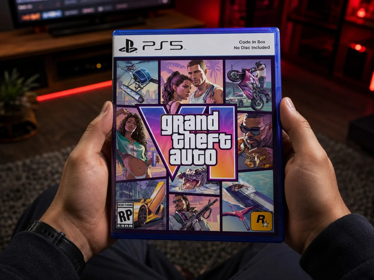☝️ Будьте внимательны, если покупаете физическую версию GTA 6 (код в коробке) для PS5:

➡️ Игра имее
