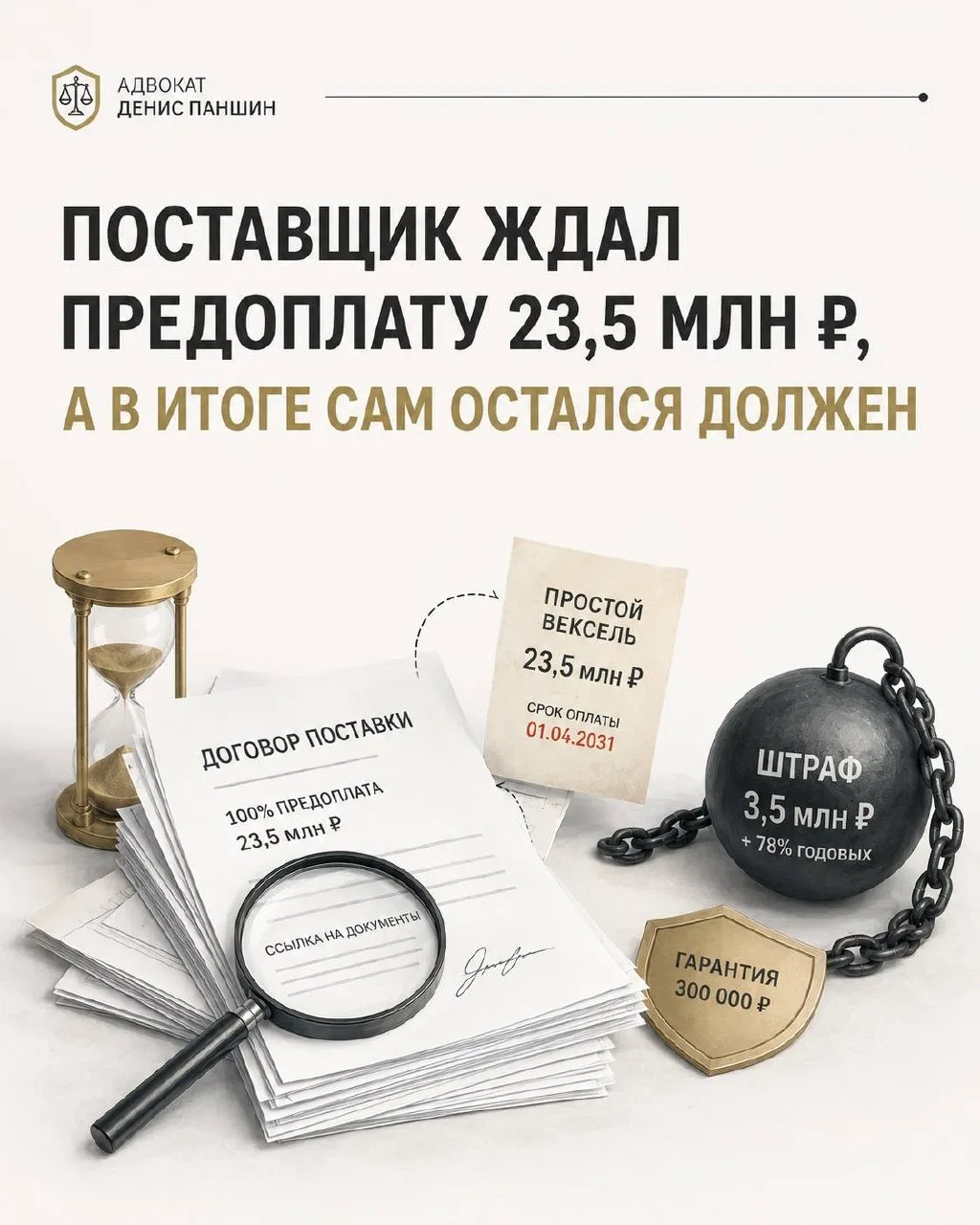 Предоплата, которой не было. Поставщик ждал предоплату 23,5 млн рублей, а в итоге сам о...