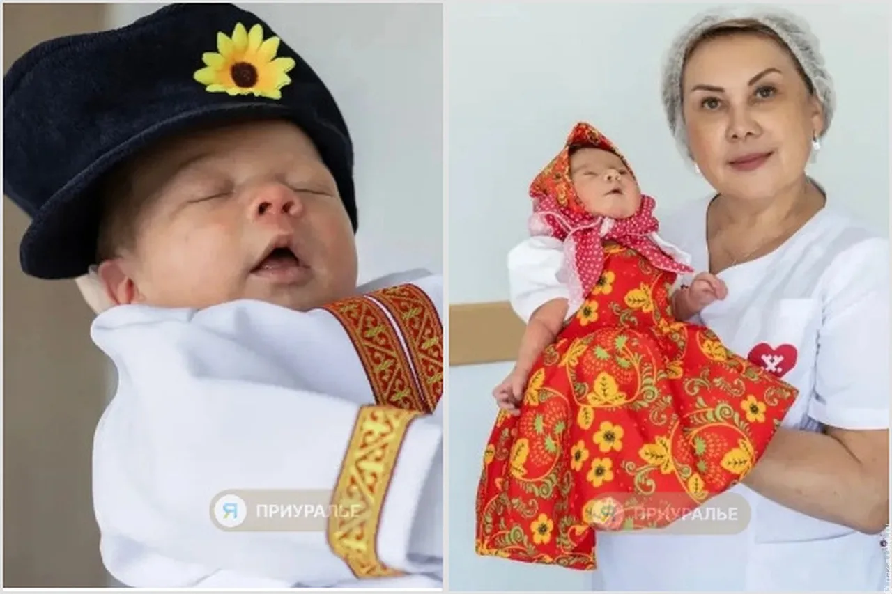 Малышей на Ямале выписывают из роддома в русских национальных костюмах.