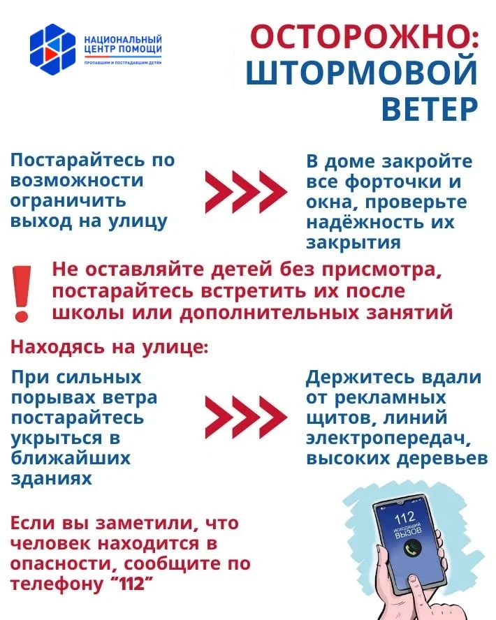🌬 В некоторых регионах России ожидается сильный ветер

Сохраняйте памятку и соблюдайте простые меры