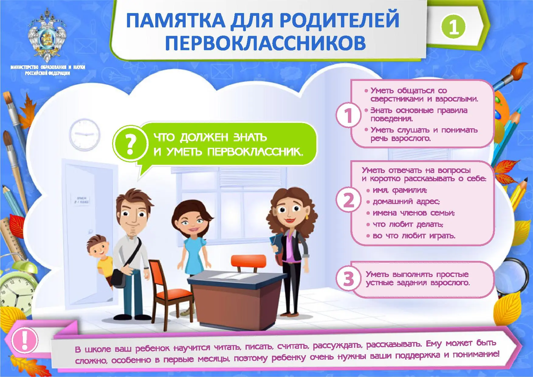 • Зрение и осанка. Следите, чтобы рабочее место было организовано правильно: стол и сту...