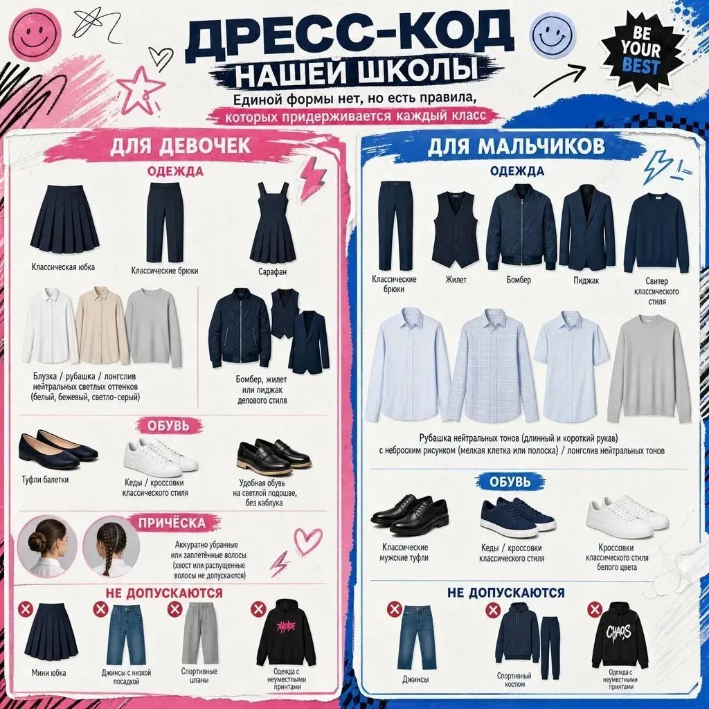 Собираемся в школу без стресса: памятка по форме ✏️🎒.