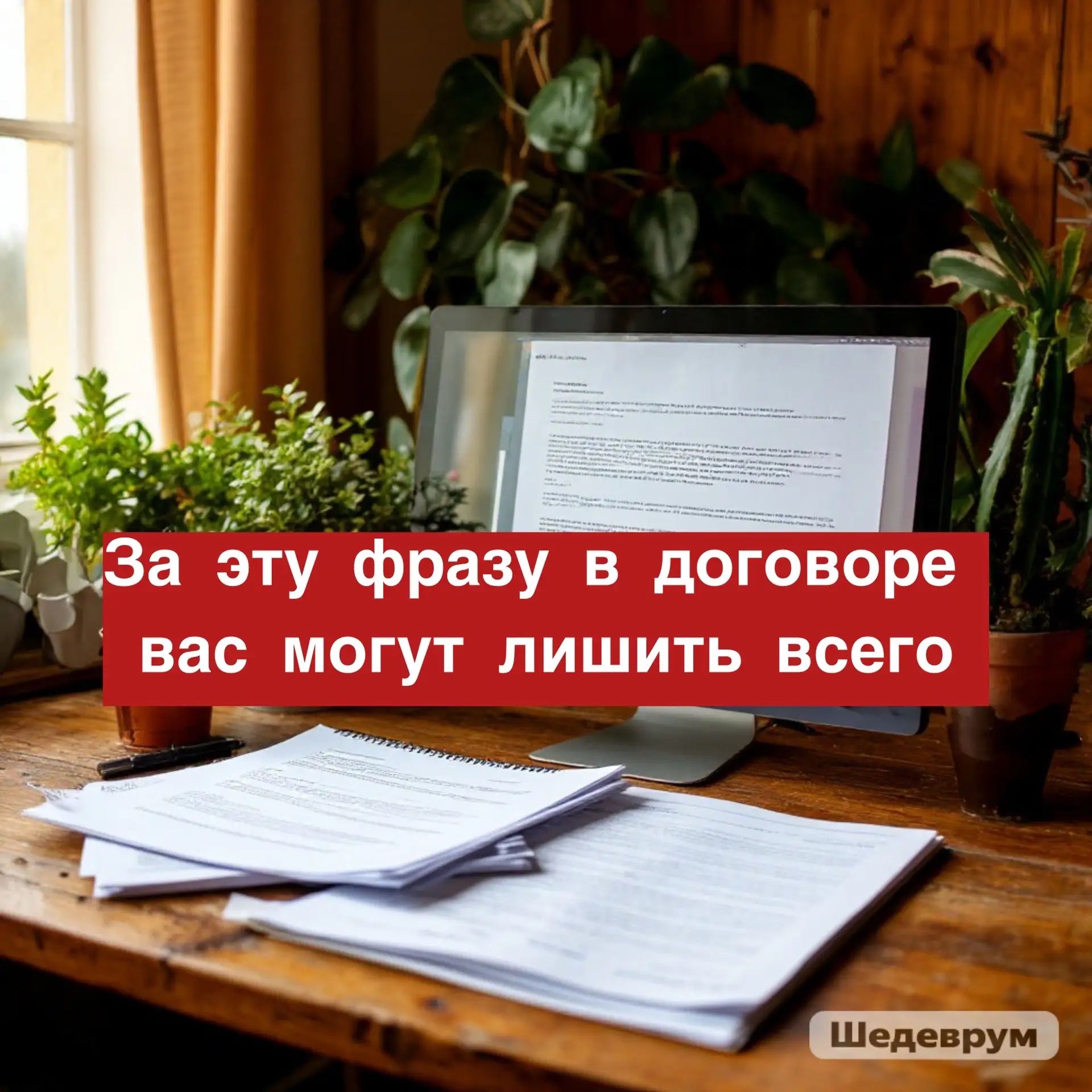 За эту фразу в договоре вас могут лишить всего