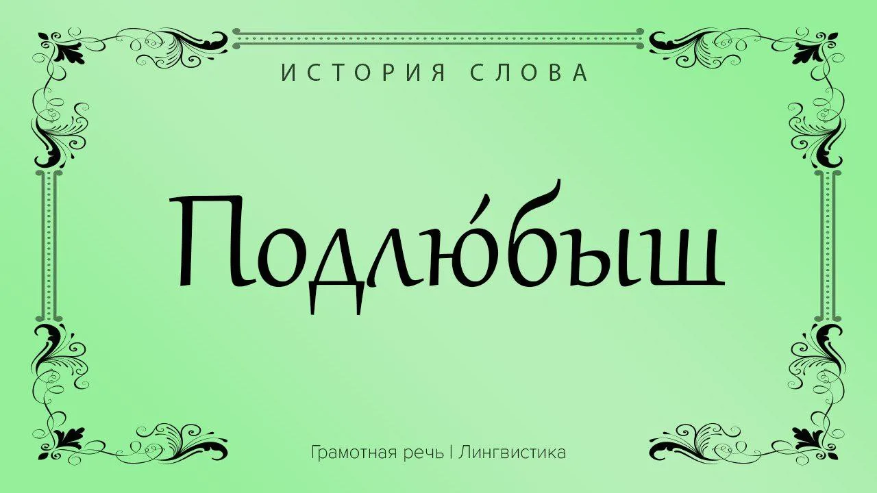 Подлю́быш — следующий за горбушкой, второй от кромки кусок хлеба.
