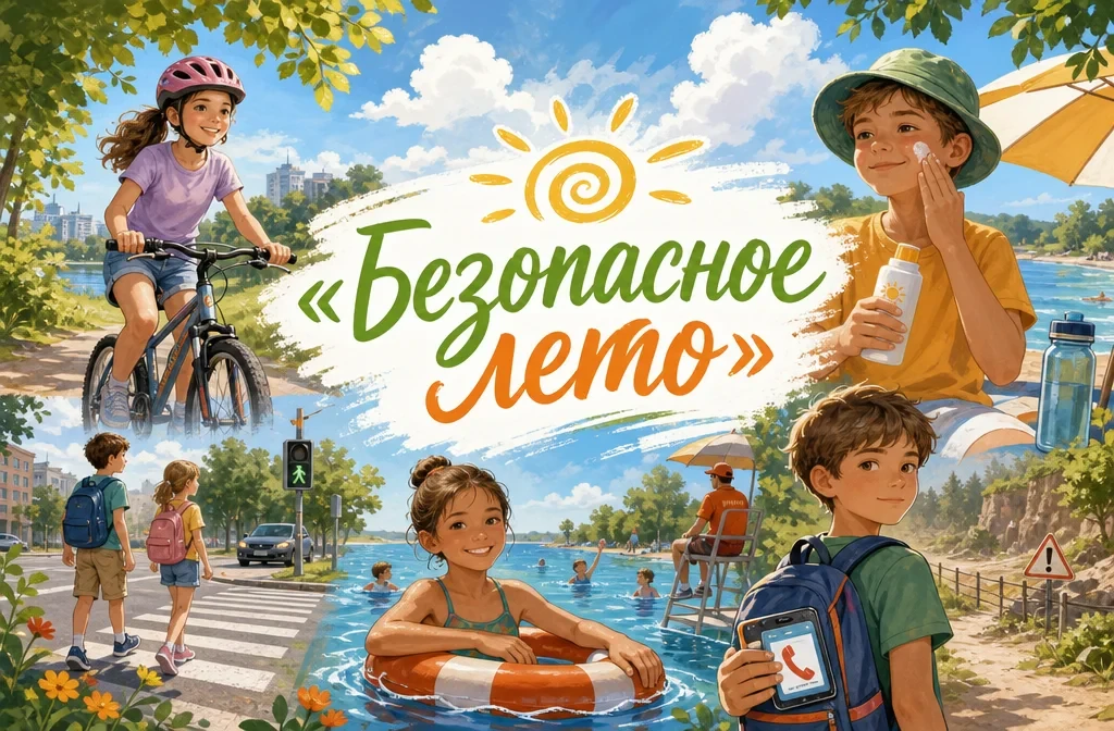 "Безопасное лето" Жара — не враг. Как не растаять на каникулах

Привет, школа! Лето — время для отды