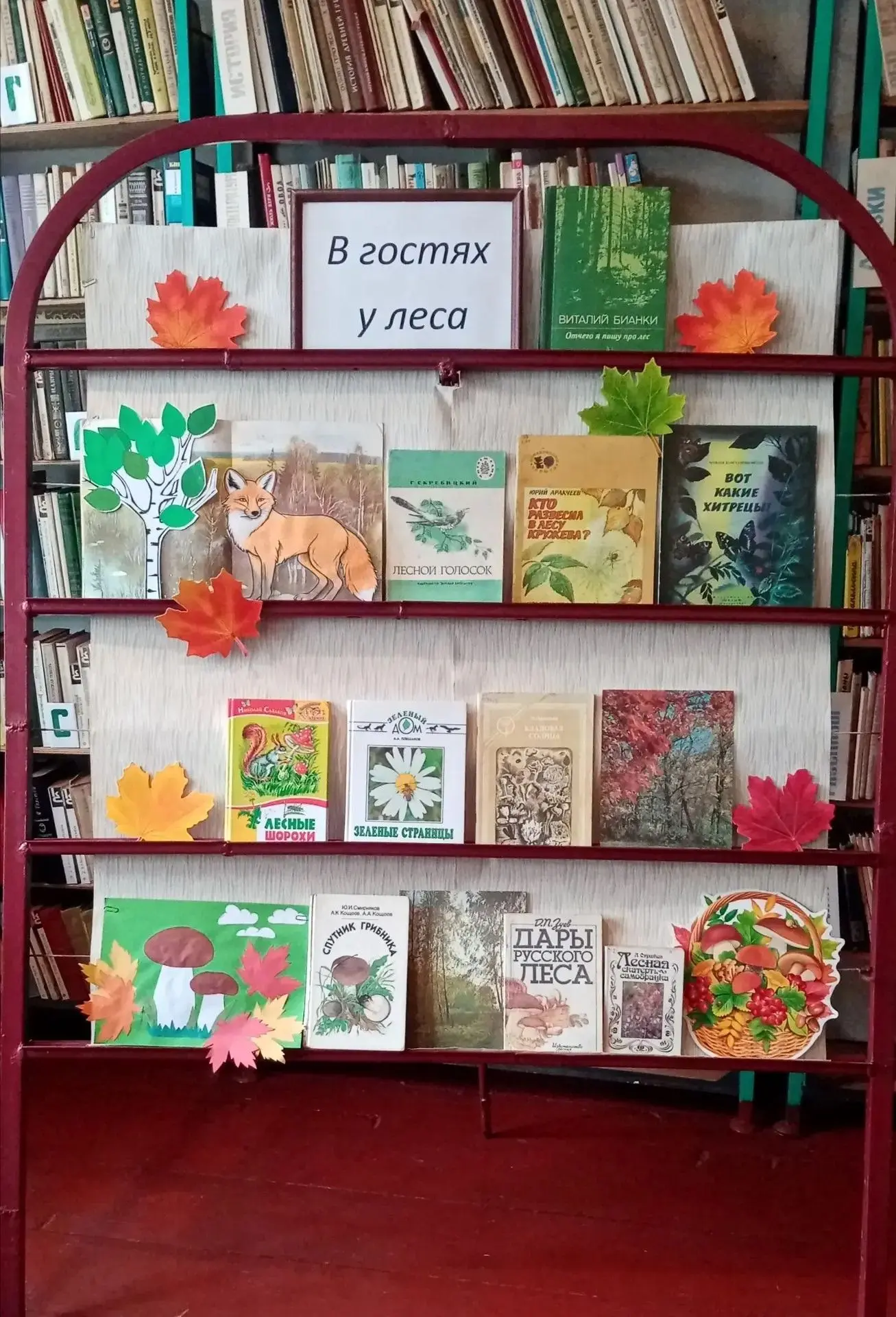🍂 В Погорельской сельской библиотеке оформлена книжная выставка «В гостях у леса»! 🍂О...