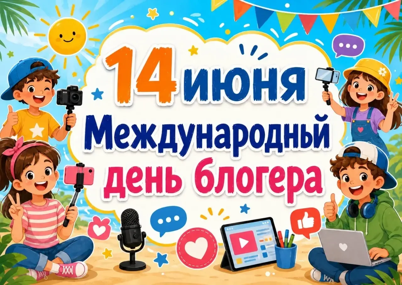 14 июня — Международный день блогера 🎥✨
(Но мы его запланировали на понедельник 15 июня)  

Покажу 