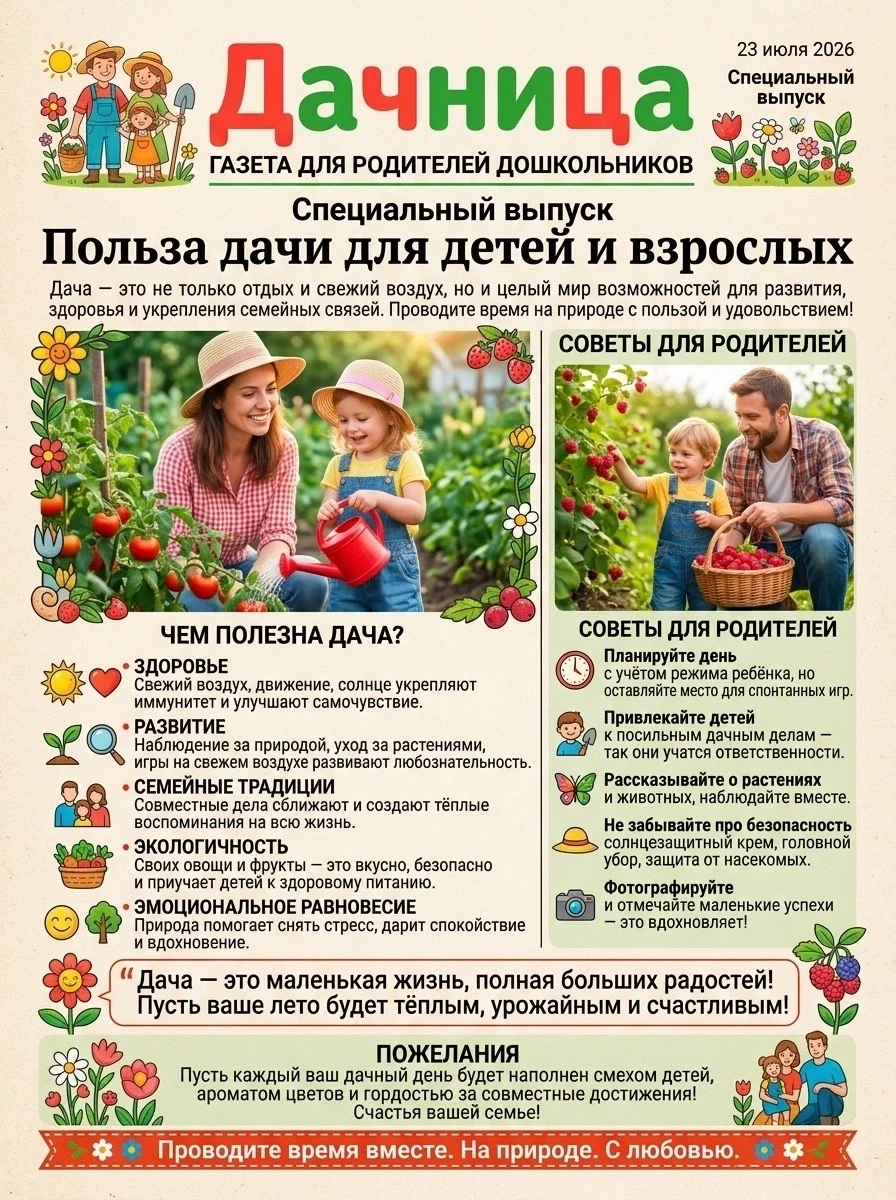 🤗 Дача - место, где растут не только овощи, но и счастливые дети! 🏡✨

🫶🏻 Сегодня особенный день 