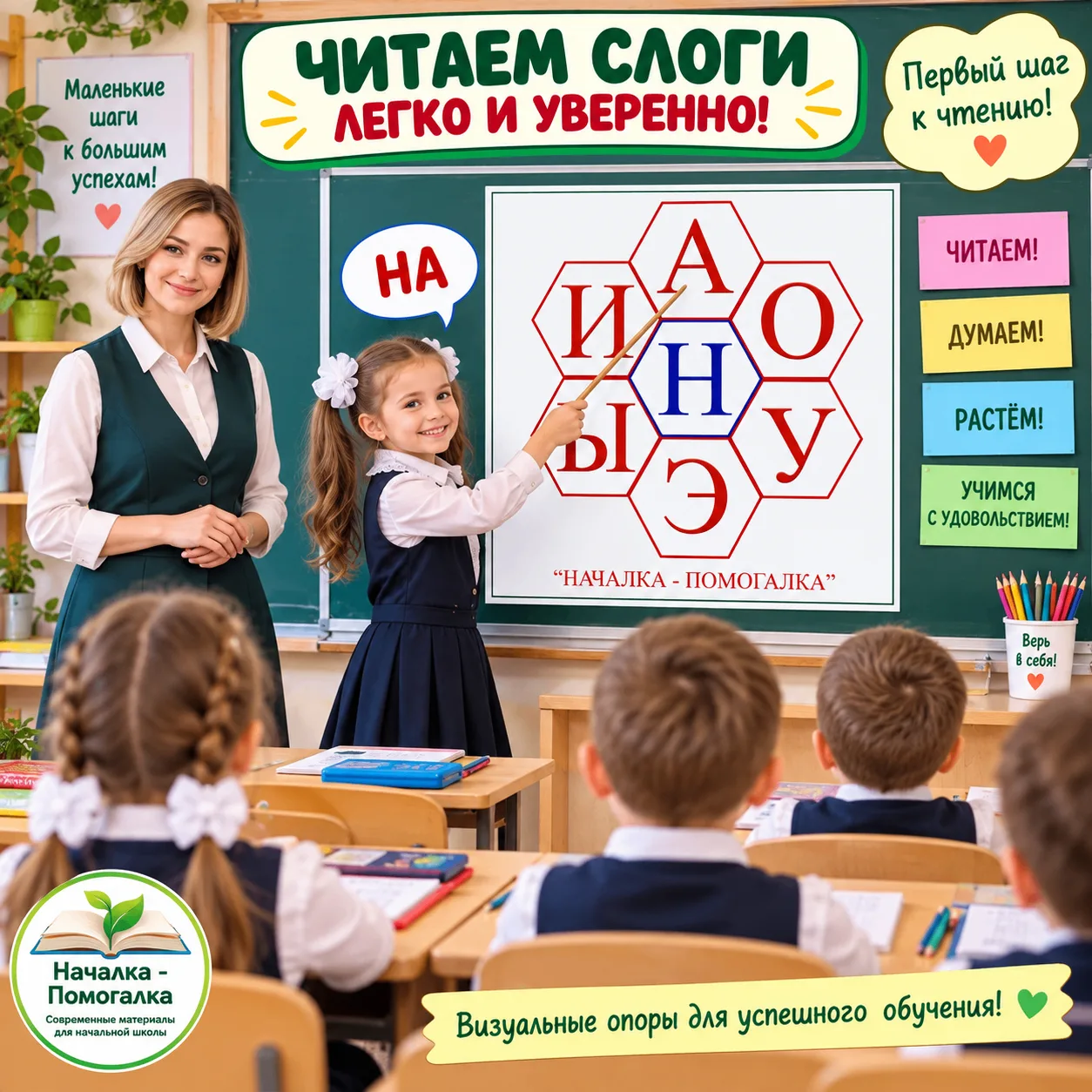 📚 УЧИМСЯ ЧИТАТЬ ПО СЛОГАМ!
