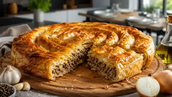 🥧 Бурек — хрустящий пирог, который любят на Балканах! 🇧🇦✨