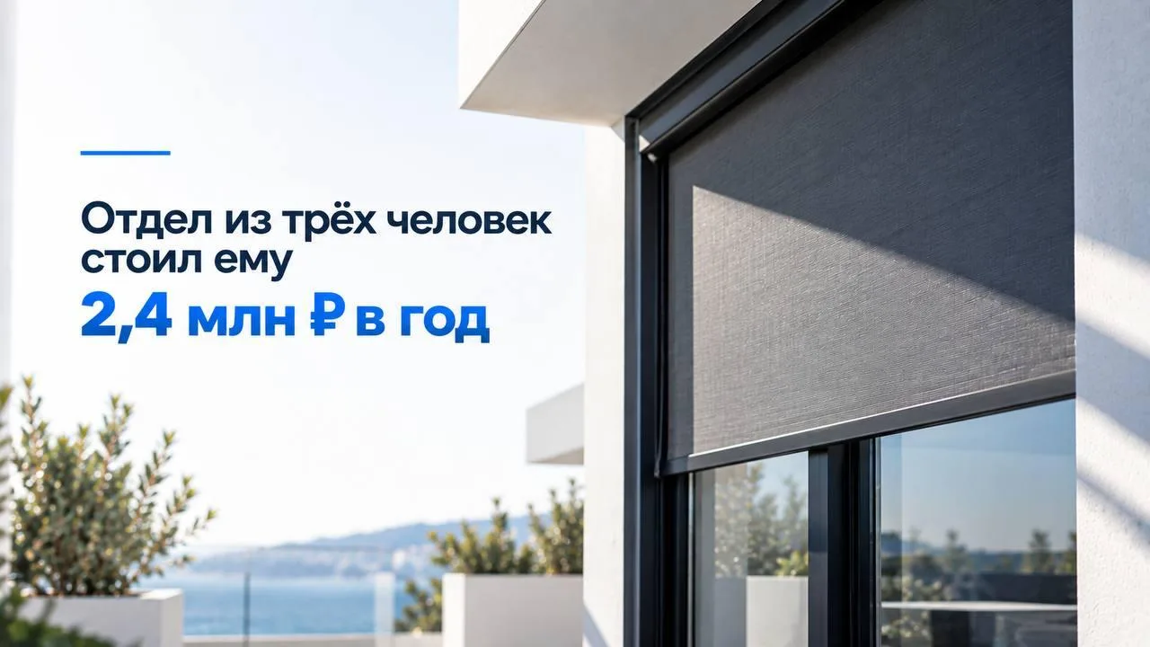 Отдел из трёх человек стоил ему 2,4 млн в год.