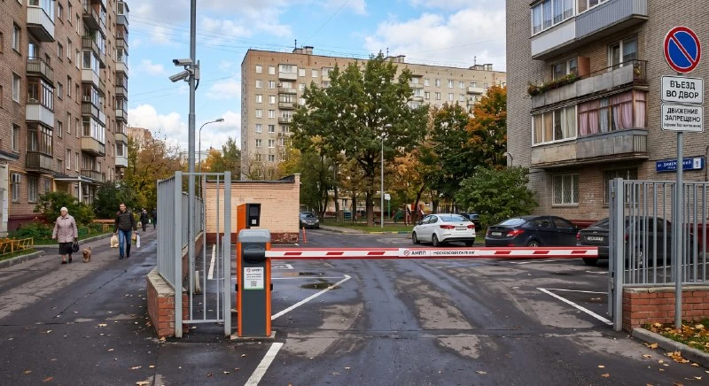 С нового года в Москве меняется порядок оплаты за дворовые шлагбаумы, которые были уста...