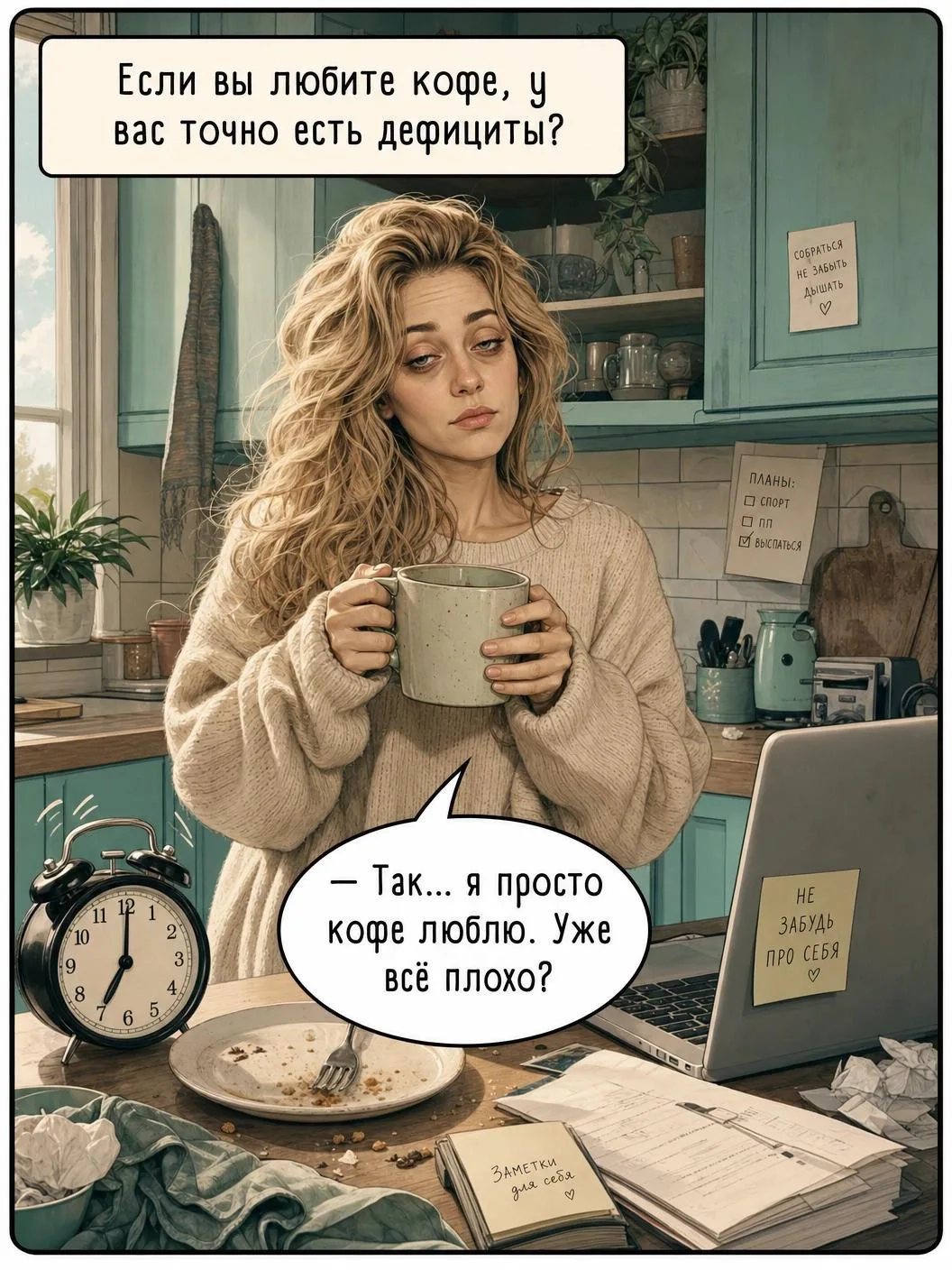 🤔 Если вы любите кофе, это НЕ значит, что у вас 100% есть дефициты.

Кофеин — стимулятор нервной си