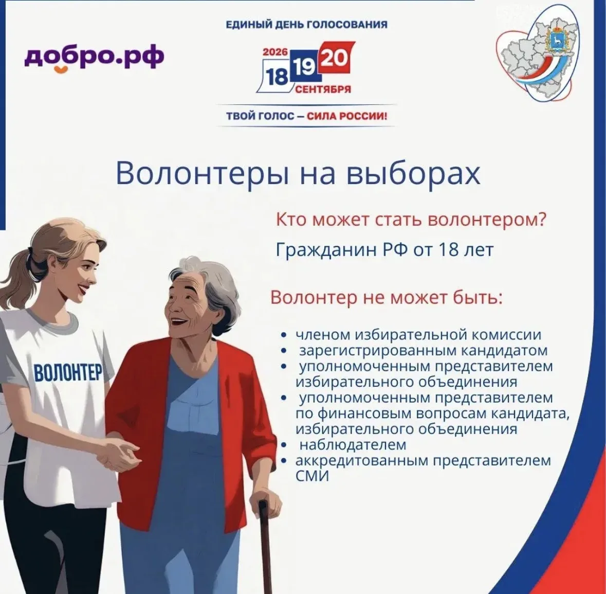 Волонтеры на выборах 🗳️💙