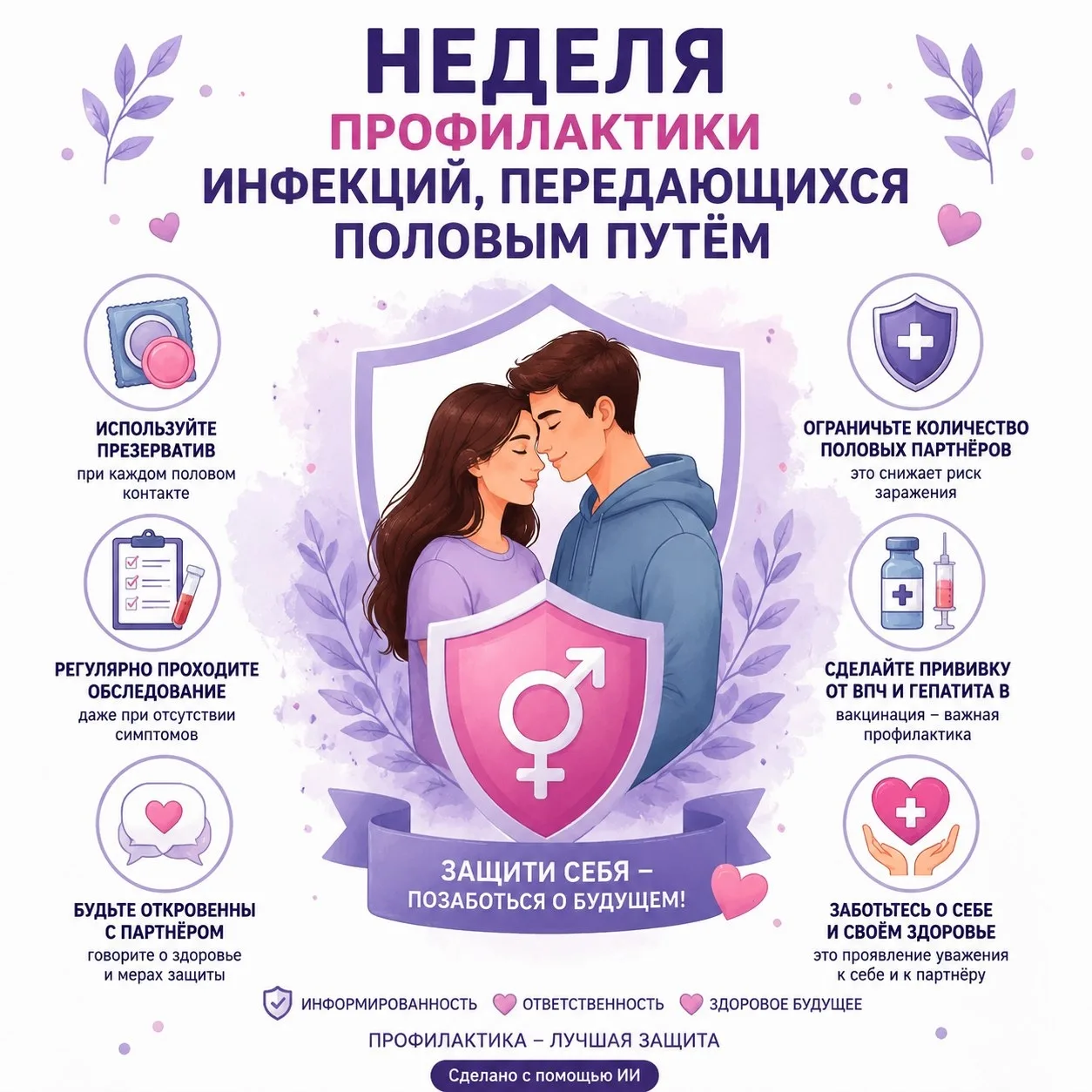 🦠 Неделя профилактики инфекций, передающихся половым путём 🦠

С 13 по 19 июля мы отмечаем неделю п
