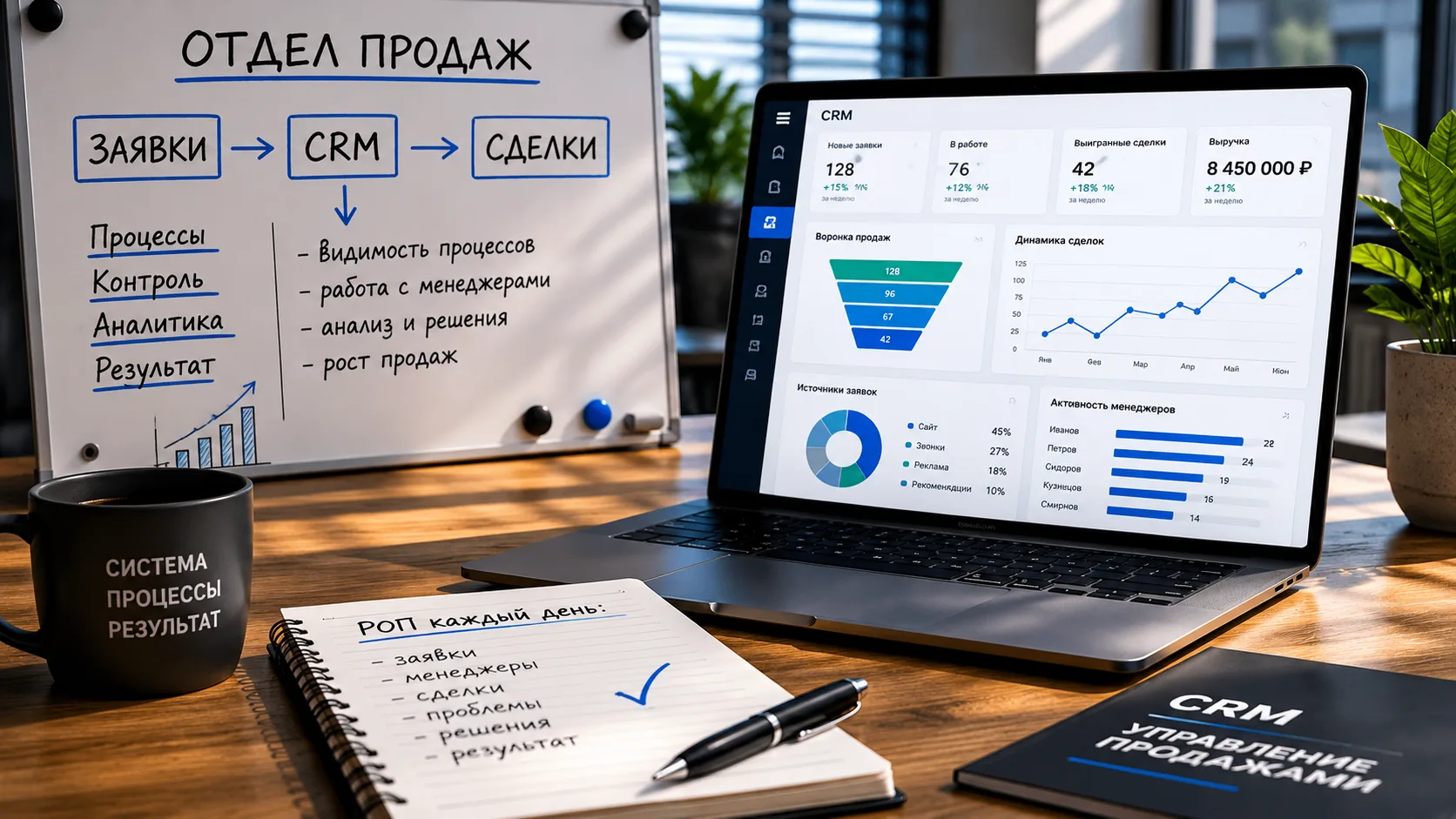 CRM не заменяет руководителя отдела продаж.