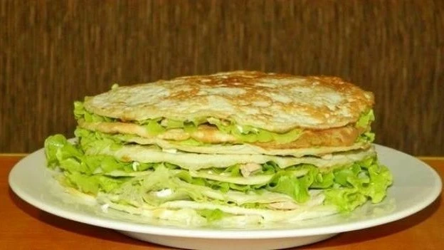 Белковый закусочный торт