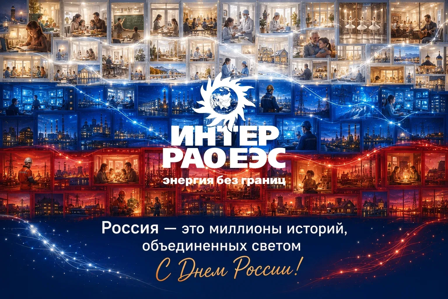 Россия — это миллионы огней, которые каждый вечер загораются от Калининграда до Дальнег...