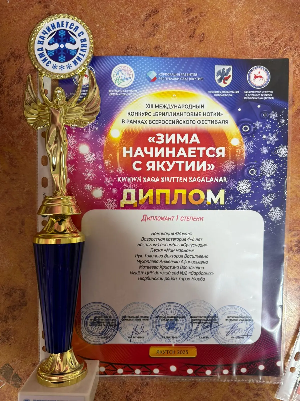🎉 Наши звёзды на «Бриллиантовых нотках»: блестящие итоги конкурса! 🎉