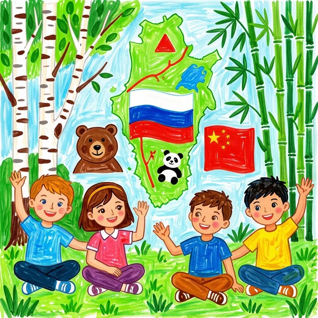 🎨 Дружба без границ: рисуем Россию и Китай вместе!