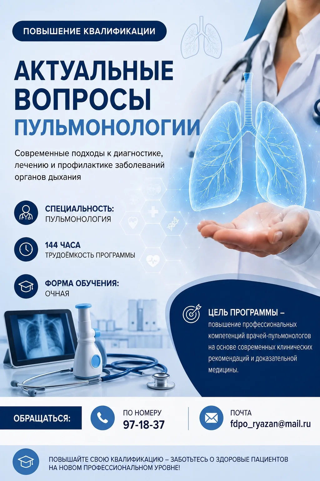 🫁 ПОВЫШЕНИЕ КВАЛИФИКАЦИИ ПО ПУЛЬМОНОЛОГИИ