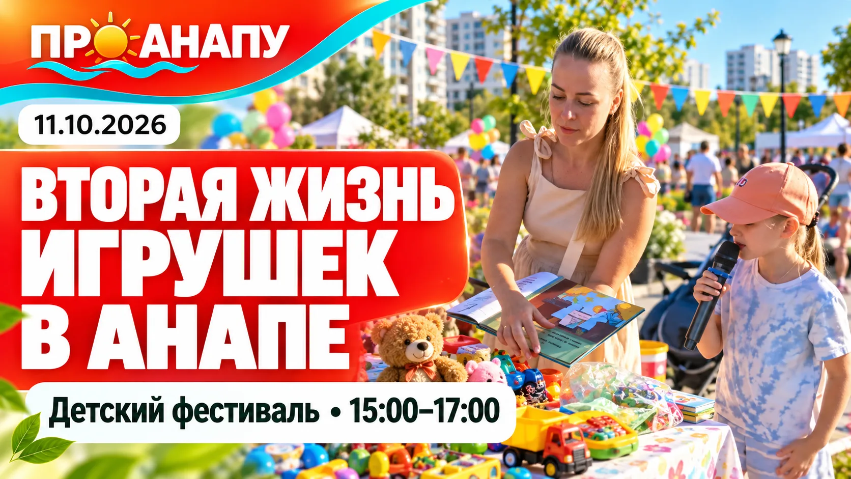 В Анапе пройдёт детский фестиваль «Вторая жизнь игрушек»