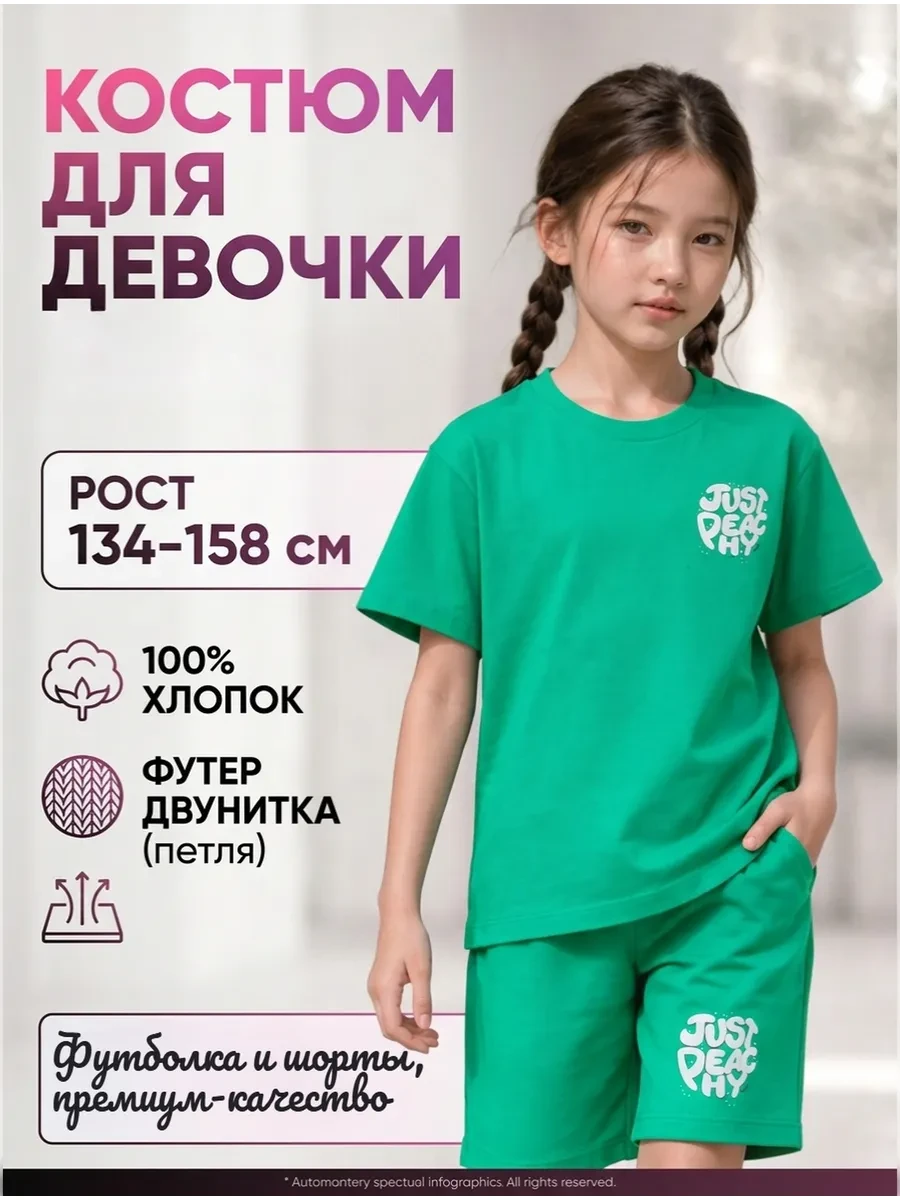 ⚡️ Подростковый костюм футболка и шорты, Baby Style