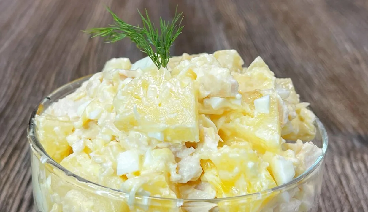 Салат «Беленький» — просто смешал и готово!  Когда хочется чего-то вкусного, нежного и без лишней во