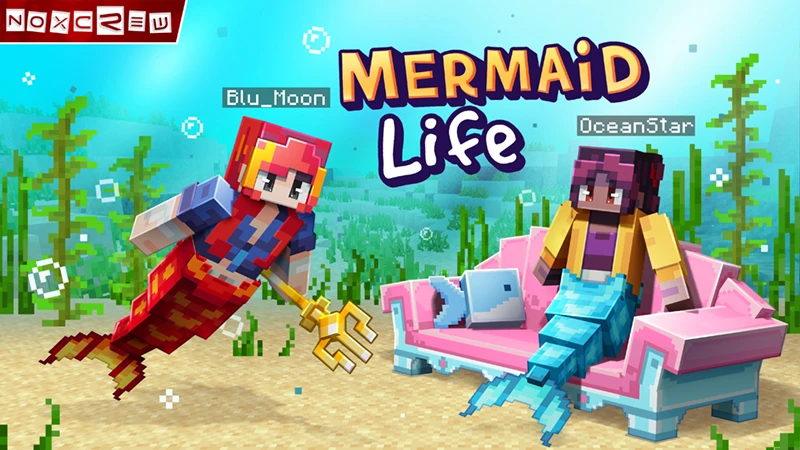 Template "Mermaid Life" Станьте русалкой и постройте дом в Русалочьем королевстве!  🧜‍♀️ Носите любо