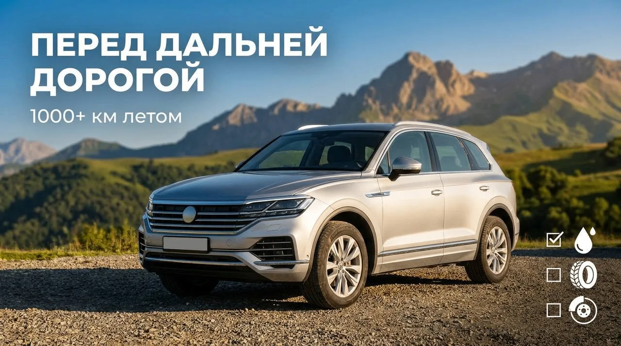 Что проверить перед поездкой 1000+ км?🤔

Лето, отпуск, многие едут на машинах в Крым, Абхазию, Кавк