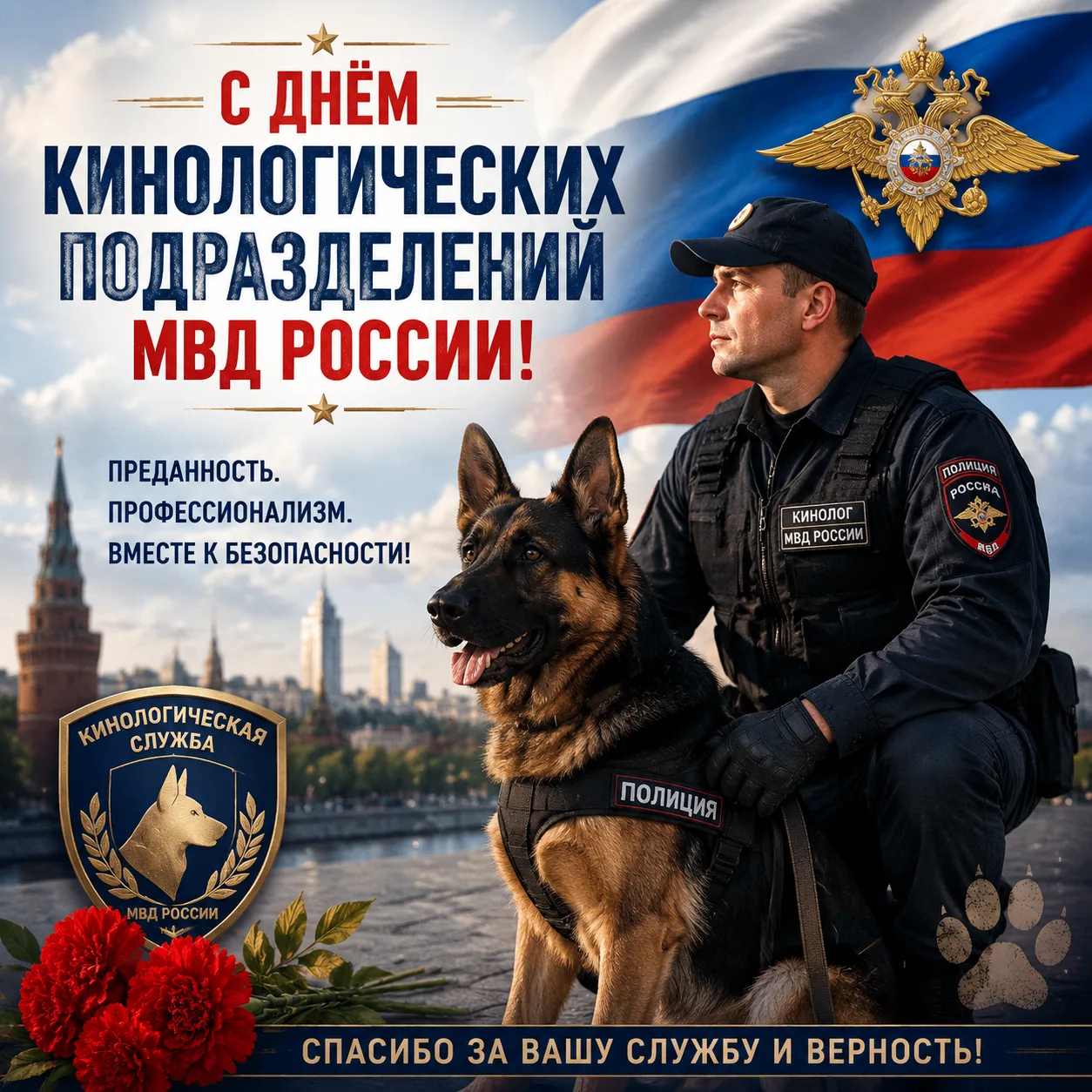 ✅21 июня - День кинологических подразделений МВД России

🤲Уважаемые сотрудники, работники и ветеран