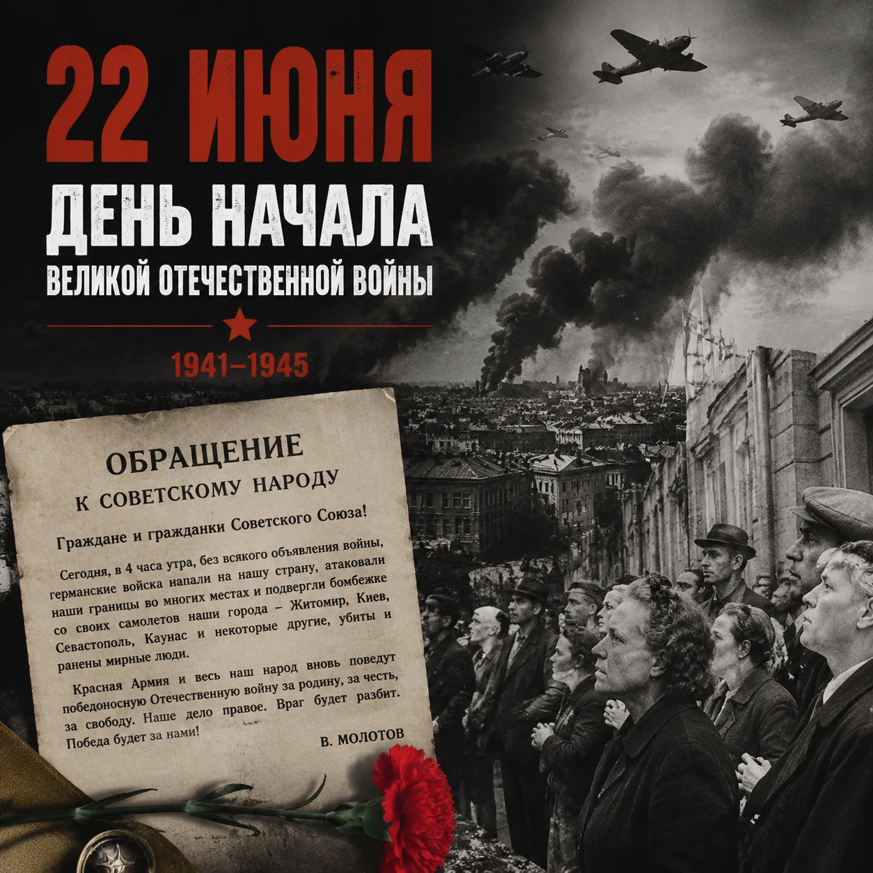 22 июня: День памяти и скорби

🕯🥀🕊Сегодня, 22 июня, мы вспоминаем один из самых трагических дней 