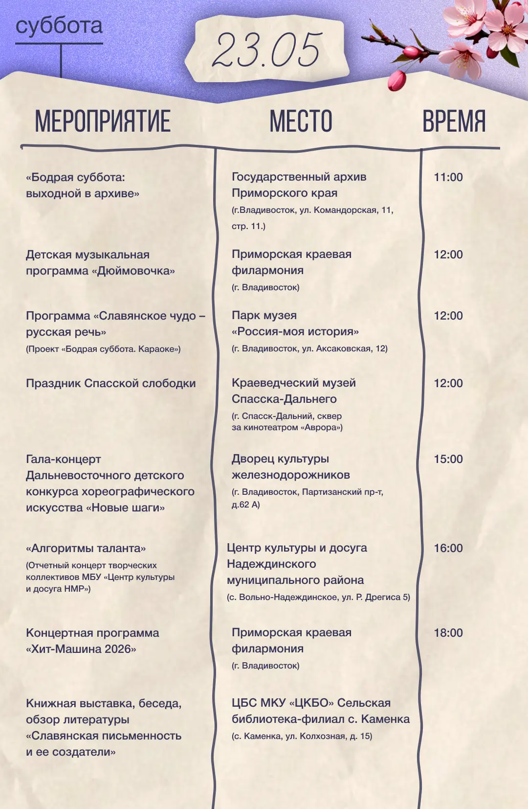 Собрали для вас подборку событий, куда можно сходить в эти выходные. Проводите выходные с культурой!